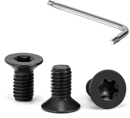 Tunejoy Viti a Testa Svasata M5 x 10 mm Vite Torx Nero Bullone a Macchina in Acciaio Inox A2 V2A Viti a Testa Piatta con Chiavi a T25 Filettatura Completa 30 pezzi