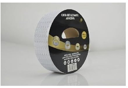 Cinta blanca adhesiva reflectante para construcción y señalización 5 cm X 46 M SEKURECO