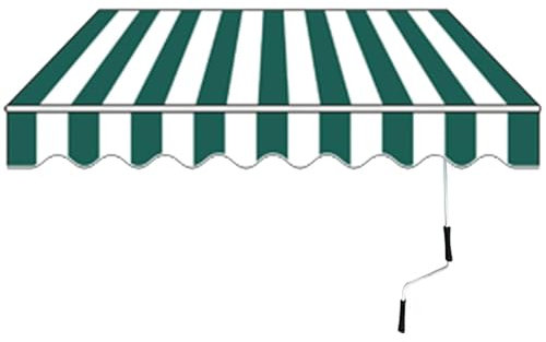 2x1.5/3x2.5/4x2.5/5x2.5m Tenda da Sole Esterna Avvolgibile con Bracci Estensibili, Copertura Impermeabile UV, Manovella Regolabile, Copertura Esterna Regolabile per Giardino/Balcone/Terrazza