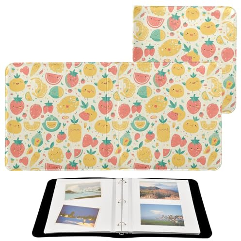 Album photo coloré fruits tropicaux pour toutes les tailles de photos - Pages autocollantes de 10 x 15 cm, 12 x 17 cm, 15 x 20 cm