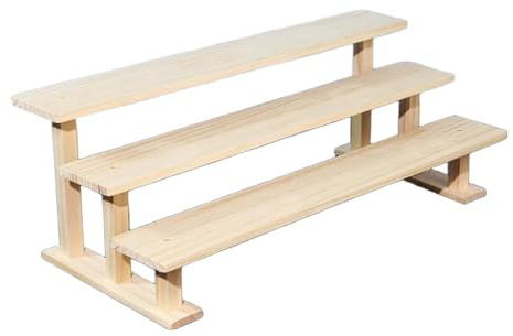 SZLIFE Espositore per Figure, espositore per Cupcake, Decorazione Multiuso, in Legno, scaffale portaoggetti per Gioielli, Artigianato, casa, 3 Livelli 40 Cm