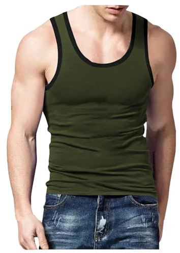 Herrkläder smal casual sport herr sommar matchande färg bodysuit väst