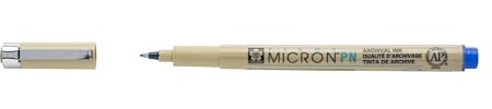 SAKURA Pigma Micron PN Blue - Fine Plastic Nib - Archival Pigma Ink - Permanent, Waterproof, Fade Resistant - Ideal for Technical & Artistic Drawings