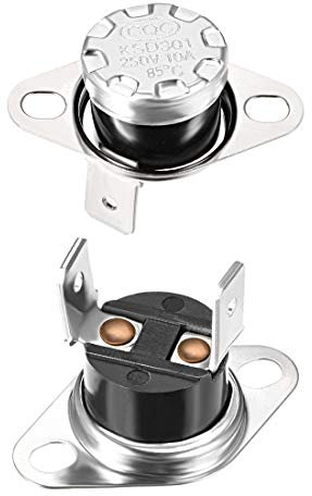 sourcing map Interrupteur contrôle température KSD301 thermostat 85°C 10A normalement fermé NC 2Pcs