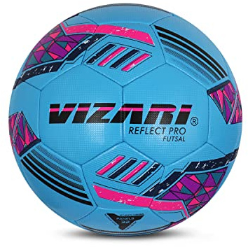 Vizari Reflect Pro Soccer Ball Size | Hand-Stitched Shiny TPU Cover | Perfect Youth Soccer Ball for Boys and Girls | Durable Futsal Football for Indoor and Outdoor Play (Pack of 1, 6 & 12)
