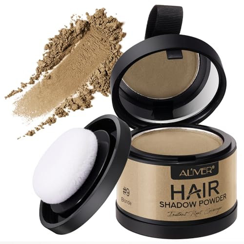Streuhaar Blond, 4g Ansatzpuder Haarverdicker Haar Concealer zur Haarverdichtung für Frauen und Männer, Wind- & Wasserfest zum Ansatz kaschieren (Blond 9#)