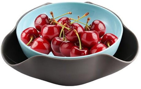 TQEBWUS Bol À Snack Double Couche, Bol À Pistaches Double Couche, 21x20x7,5 Cm Bol À Collation, Bols De Stockage De Collations À Plats De Noix, Bol À Pistaches Avec Rangement De Coquilles