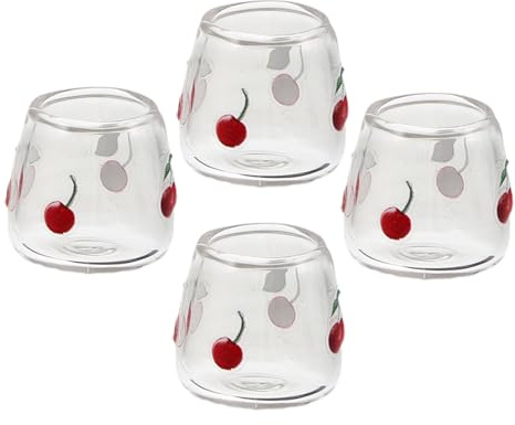 Toyvian 4 Mini Coppa Simulazione Cucina in Miniatura Una Casa Delle Mini Tazze Delle Tazza Piccola in Miniatura Da Bere Occhiali Trasparente Bicchiere