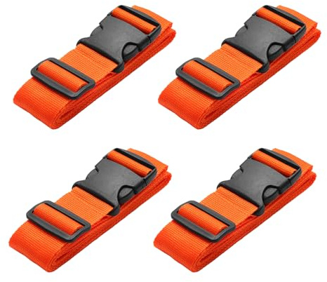 pwkauka Luggage Straps for Suitcases, Pack of 4, Adjustable 40 to 78 Inches