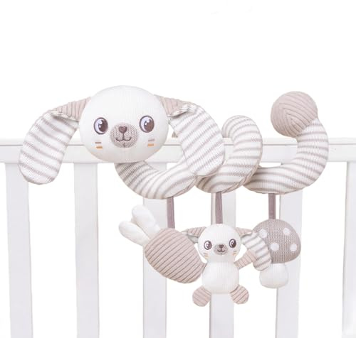 Générique d'apprentissage Animal pour Bébés – Interactif Doux pour Bébé, Poussette Suspendue Et Accessoire De Siège De Voiture pour Garçons Et Filles, Berceau De Lit De Parc De Vacances, Voyages Lon