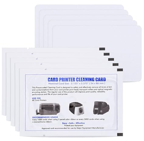Toyvian Tarjeta PVC Blanco de Limpieza 10 Piezas para Terminal Pos | Lector de Tarjetas y Cabezales Ópticos, Aplicación Sencilla, Ayuda a Reducir Residuos Prolongar la Vida Útil