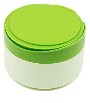 Leere tragbare Baby-Hautpflege nach dem Bad, Puderquaste, Talkumpuder, Behälter, Spender, Make-up, lose Puderdose, Halter, Flaschenbehälter, Reise-Set mit Puderquaste, Grün