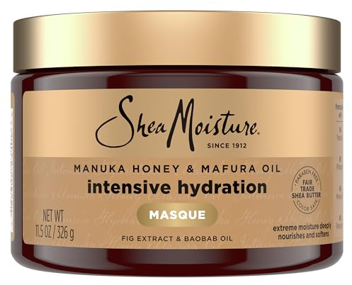SheaMoisture Intensive Hydration Hair Masque Manuka Honey & Mafura Oil For Dry, Damaged Hair Deep Conditioning Hair Treatment 11.5 oz