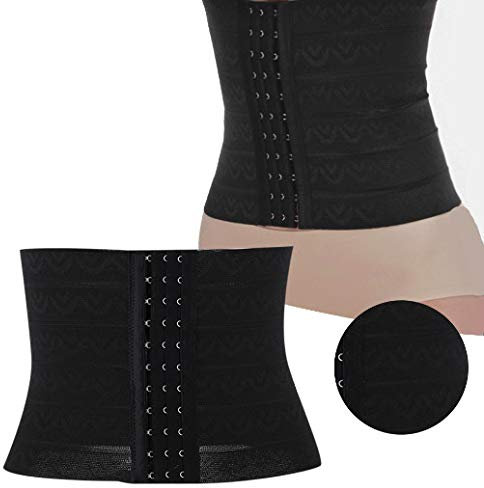 Postpartale Korsett, Frauen Bauchgürtel, Bauchweg Shaper, Bauchweggürtel Elastische Mutterschaft Unterstützung postpartale Taille Wrap(M-black)