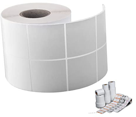 NUOBESTY 2000pcs Self-Adhesive Blank Label Stickers Thermal Printer Compatible for Barcode Address Shipping Cd and File Labels Convenient Packaging for Easy Use