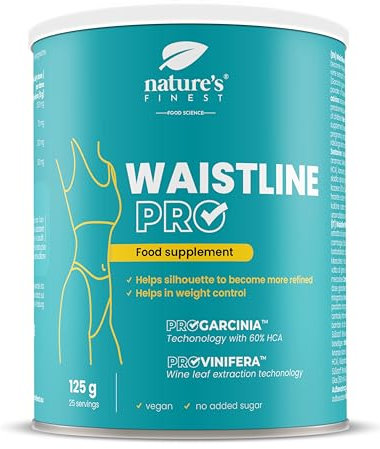 Nature's Finest Waistline PRO, Strandfigur Effektiv Abnehmen und Stoffwechsel Komplex für Frauen, Garcinia Cambogia Abnehmen, Fettverbrenner Vegan