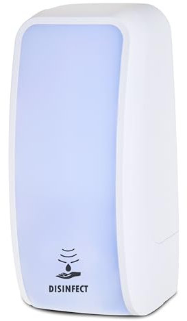 Blanc HYGIENIC Desinfektionsspender Cosmos – Spender mit Sensor für Wandmontage, Wandspender für 1 Liter Kartuschen, ergiebige Händedesinfektion Farbe Weiß