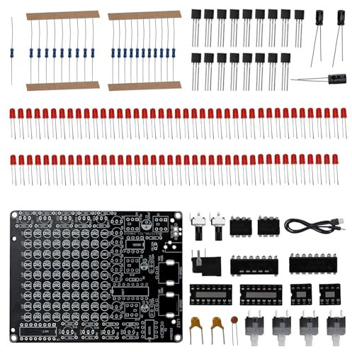 Podazz LED PCB Board Chaser Kit Soldering Practice Kit for School Project Speed Running Light DIY Flash Parts