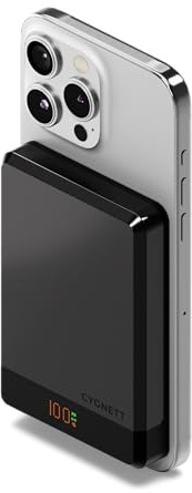 Cygnett MagSlim 10K Magnetic Wireless Power Bank – 10W Fast Wireless & 15W USB-C Charging for iPhone 15/14/13, MagSafe Qi Compatible