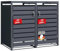 Floordirekt Mülltonnenbox 2er Mülltonnen für 60-240 L - Anthrazit - inkl. Erweiterungsmöglichkeit - Mülltonnenverkleidung, Garten Müllbox, Müllhaus, Magnus