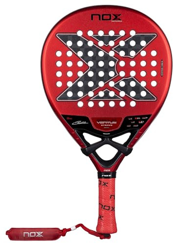 Nox Edu Alonso EA10 Ventus Hybrid 12K Xtrem Racchetta Padel, Rosso/Nero
