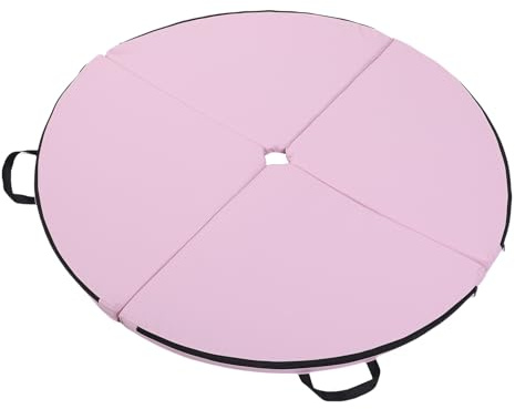 Oreilet Pole Dance Crash Mat, 47 Pulgadas Ancho, Plegable Circular Ejercicio y Cojín para Poste Baile Almohadilla Seguridad Portátil para Yoga Gimnasio Entrenamiento Sala Baile Casa