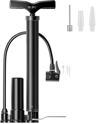 Avejjbaey Pompe da terra per biciclette, pompe ad aria manuali, gonfiatori per pneumatici per bici da strada, montagna, palle sportive, aria manuale, mountain bike