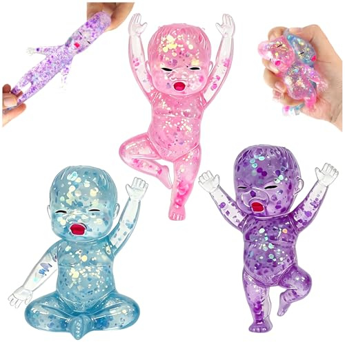 Kutakuta 3 delar anti-stress leksak, anti-stress squishy långsam bakåt, avslappnande leksak, fidget, anti-stress, anti-stress, lindrar ångest och stress för barn och vuxna