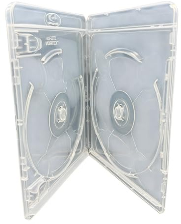 50 x AMARAY VORTEX Eco-Lite Double 3D Clear 2-skiva Blu-ray-fodral i Packaging