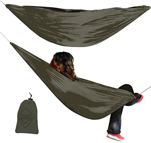 onewind Premium Gear Hammock Underbelly Storage, Lightweight and Portable Mini Hammock Gear Sling for Camping, Backpacking, Fishing and Sailing, 160 cm x 140 cm OD Green