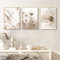 Sarah Duke 3er Poster Set Beige Wandbilder Moderne Wandbilder Boho Pampasgras Poster Vintage Leinwandbilder Wandposter Wohnzimmer Bilder Ohne Rahmen (40x50 cm)