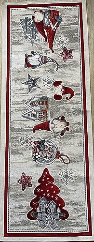 Weihnachtsdekoration, Tischdecke, Mitteldecke, Läufer, Tischset Weihnachtswichtel Gobelin (Läufer)