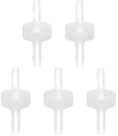 QUARKZMAN 5 st backventil, 3/16 tum (4 mm) Pp plast envägs rörkontakt för gas flytande luft vattentank pump