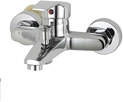 Trintion Badewannenarmatur Duscharmatur Einhebel-Brausemischer-Dusche Set Mischbatterie Silber Bad Wannen Armatur für Badewannen Und Duschen