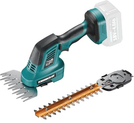 KIESBOHR Akku-Heckenschere Kompatibel mit Makita 18V Akkus, 2 IN 1 Grasschere und Strauchschere CSL302 mit 15cm Grasschere und 20cm Strauchschere Klingen (ohne Akku und Ladegerät)