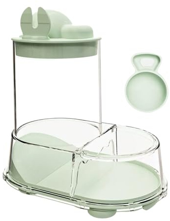 GkgWuxf Hamsterskålar | Automatisk kaninmatningsdispenser för kaniner - transparent behållare med kapacitet gerkula mus igelkott papegoja iller chinchilla