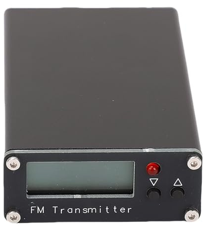 VELATEMOR Transmisor de Transmisión Estéreo FM, Transmisor de Radio FM HF Transmisor de Señal, 76-108MHz LCD Pantniple 2000m Rango USB Tipo C Potencia