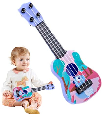 Ukulele Pour - Petite Guitare Pour , Ukulélé Compact à 4 Cordes, Instrument D'apprentissage de la Mélodie, Guitare Portable Pour Débutants, Jouet Musical Pour La Première