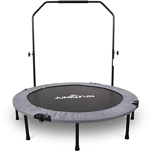 JUMP4FUN Trampoline Fitness Argenté Taille 122 cm