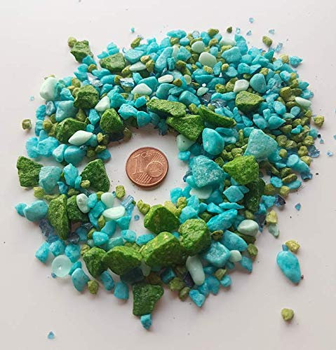 Mix di granulati Generico, 400 g, Verde, Blu, Granulato, Pietre Decorative, Sabbia, Decorazione da Tavolo, Decorazione