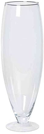 INNA-Glas Vaso da Pavimento Tina, Conico/Rotondo, Trasparente, 67cm, Ø17cm/Ø22cm - Vaso da Piante - Fioriera