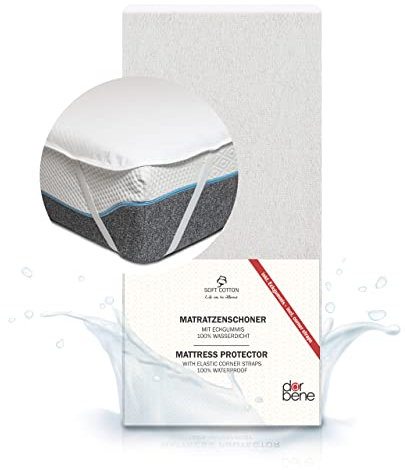 DarBene Matratzenschoner 90x200cm Matratzenauflage wasserdicht Inkontinenzunterlage waschbar Premium, atmungsaktiv ohne Knistern, Matratzenschutz 80% Baumwolle Oeko-TEX, Nässeschutz 90x200