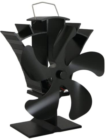 Tomersun Mini ventilateur poêle à bois à 5 pales, alimenté par la chaleur, petit ventilateur écologique et silencieux pour poêle à bois