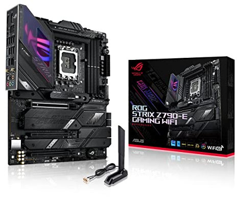 ASUS ROG Strix Z790-E Gaming WiFi 6E LGA 1700(Intel® 12th&13th Gen) ATX Gaming Motherboard(PCIe 5.0, DDR5,18+1 Power Stages,2.5 Gb LAN,Thunderbolt 4,5xM.2, 1xPCIe 5.0 M.2,Front Panel USB 3.2 Port)