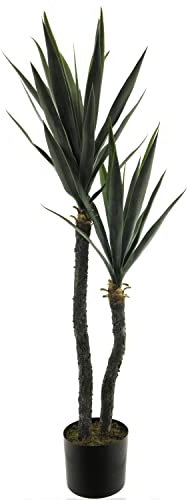 artplants.de Plastic Palm Yucca SHISHAN, 4ft/125 cm - Artificial Yucca Palm