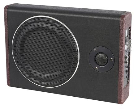 XUEMANSHOP Bil subwoofer, 8 tums baslåda, frekvenssvarg 20 HZ-150 HZ, nominell effekt 600 W, läderhölje