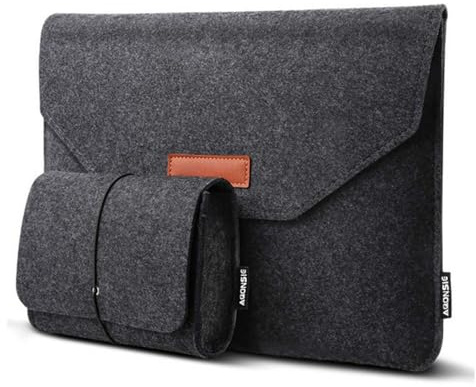 Borsa protettiva leggera in feltro per laptop da 14 e 14,4, compatibile con Apple MacBook Pro A2442 A2779 A2918 A2992, Asus Dell Thinkpad Notebook (grigio scuro, 14)