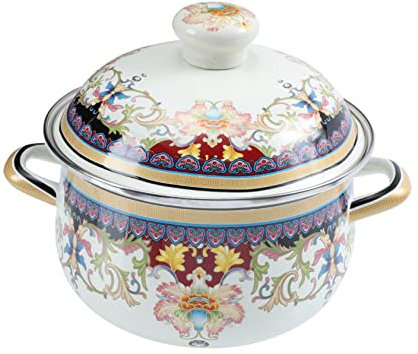 Cabilock Olla De Esmalte Antiadherente Plana Fácil De Limpiar Cocina Fideos Utensilios De Cocina