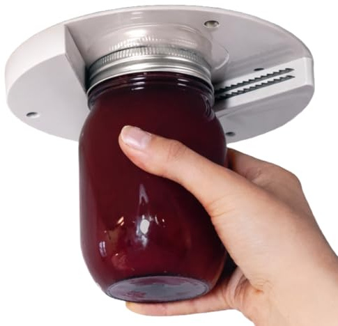 GHAMCHU 1 Pack Easy Grip Jar Opener for Seniors - Under Cabinet Jar Openers for Weak Hands, Arthritis jar opener, One Handed Gadgets & Bottle Opener - Kitchen Gadgets for Home Assistance