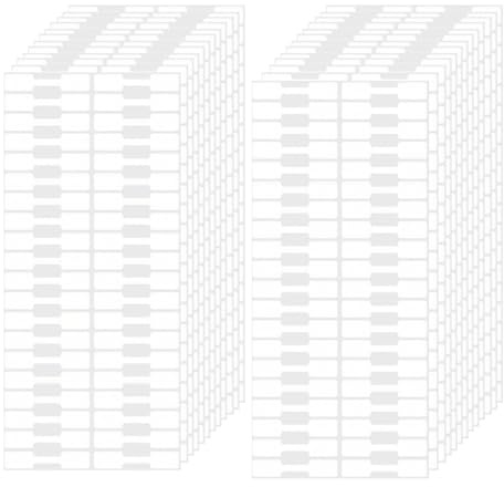 Xelmorant 1000PCS Jewellery Price Tags Stickers - Rectangle Self-Adhesive Jewelry ID Tags for Display & Organisation